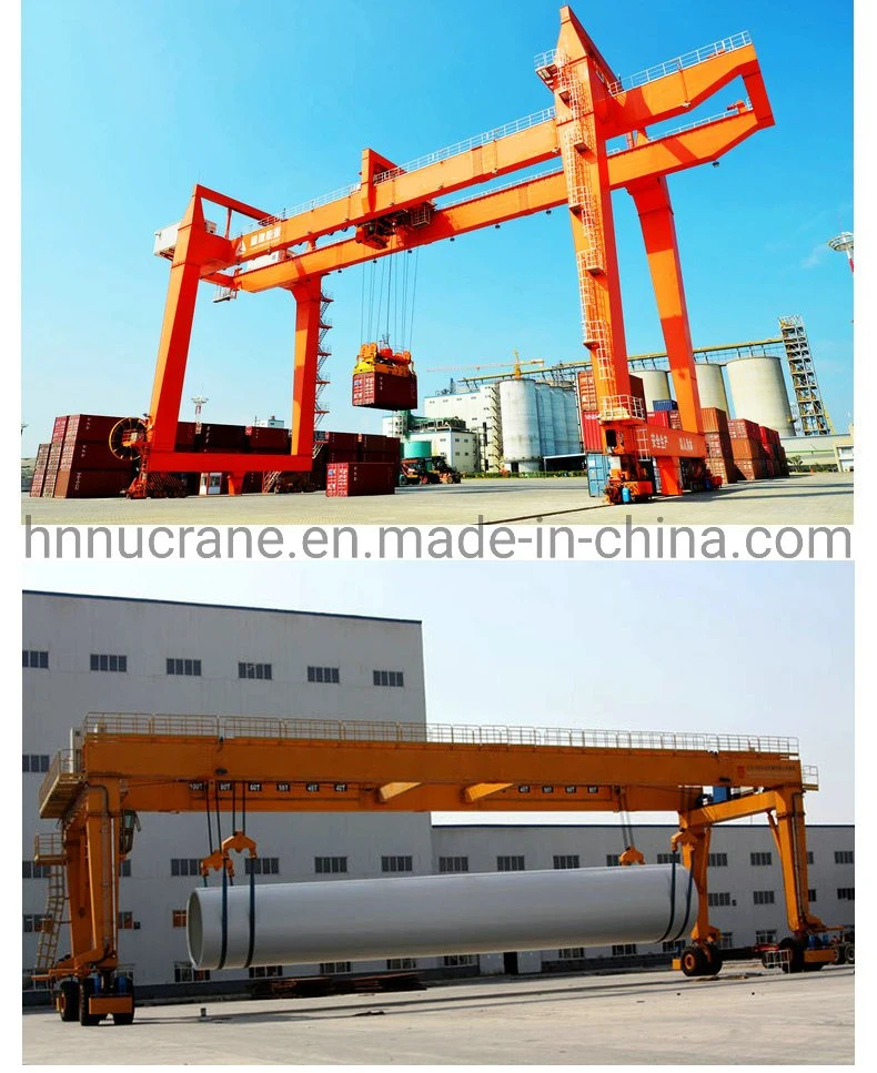 Port 25 Ton Rtg Rubber Tyre Container Lifting Gantry Crane