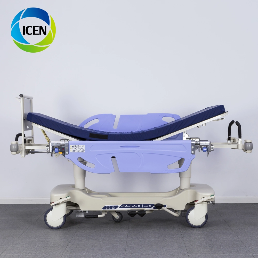 in-R800A Four Small Wheel Electric ABS Patient Transfer Trolley Stretcher Cart